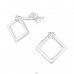 Quadratisch - Schmuck Silber 925 Kristall Ohrstecker A4S39576