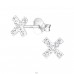 'x' - 925 Sterling Silver Ear Studs with Crystal stones A4S39852