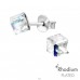 Kristallwürfel mit echten europäischen Kristallen - 925 Sterling Silber Lacrystale Ohrstecker A4S41057