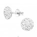 Round - 925 Sterling Silver Ear Studs with Crystal stones A4S42431
