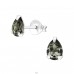 Pear - 925 Sterling Silver LaCrystale Silver Ear Studs A4S42869