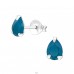 Pear - 925 Sterling Silver LaCrystale Silver Ear Studs A4S42869