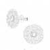 Filigran Floral cu Cristal - Argint 925 Cercei Cu Cristale Și Șurub A4S45697
