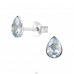 Lacrimă de Cristal - Argint 925 Cercei Cu Cristale Și Șurub A4S47596