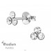 Dreieck mit Kristallen - 925Er Silber Ohrstecker Mit Kristall A4S50515