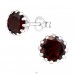 Round 7mm - 925 Sterling Silver Ear Studs with Zirconia stones A4S14833