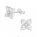 Flower - 925 Sterling Silver Ear Studs with Zirconia stones A4S17574