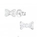 Bow Tie - 925 Sterling Silver Ear Studs with Zirconia stones A4S18402