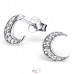 Semiluna din Argint - Argint 925 Cercei cu zirconiu și șurub A4S19404