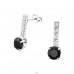 Round - 925 Sterling Silver Ear Studs with Zirconia stones A4S20326