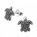 Turtle - 925 Sterling Silver Ear Studs with Zirconia stones A4S30818