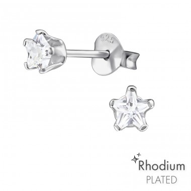 Hviezda 4mm - Striebro 925 Základné náušnice A4S33172