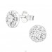 Round - 925 Sterling Silver Ear Studs with Zirconia stones A4S36790