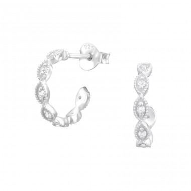 Half Hoop - Ohrstecker aus 925er Sterlingsilber mit Zirkon A4S37926