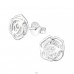 Rose - 925 Sterling Silver Ear Studs with Zirconia stones A4S39034