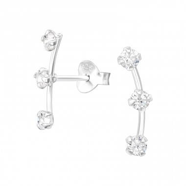 Dekoriert - Schmuck Ohrstecker aus 925er Silber mit Zirkon A4S39190