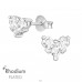 Heart - 925 Sterling Silver Ear Studs with Zirconia stones A4S39955