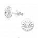 Evil Eye - 925 Sterling Silver Ear Studs with Zirconia stones A4S41145
