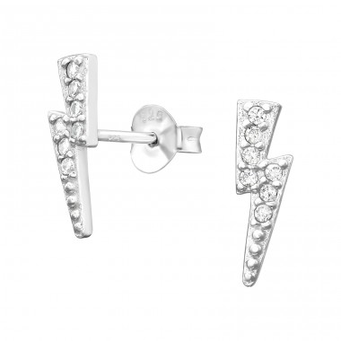 Blesk - Ohrstecker aus Silber 925 mit Zirkon A4S41288