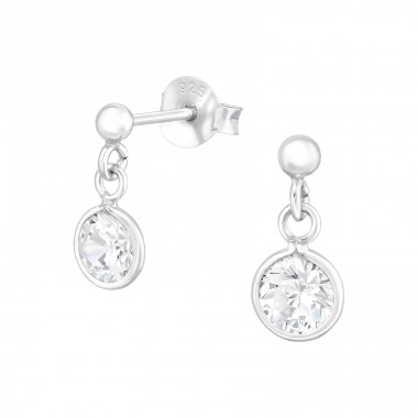 Rund mit Zirkon - Schmuck Ohrstecker aus Silber 925 mit Zirkon A4S42274
