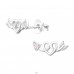 Arrow And Heart - 925 Sterling Silver Ear Studs with Zirconia stones A4S44164