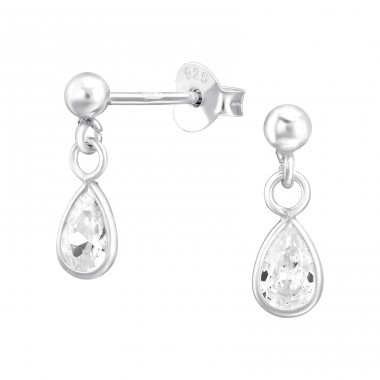 Teardrop - Ohrstecker aus 925er Sterlingsilber mit Zirkon A4S44726