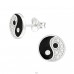 Yin Yang cu Zirconiu - Argint 925 Cercei Cu Zirconiu Și Șurub A4S45969