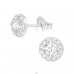 Sfera cu zirconiu - Argint 925 Cercei Cu Zirconiu Și Șurub A4S46186