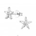 Blume mit Zirkonia - 925Er Silber Ohrstecker Mit Zirkonia Steinen A4S49171