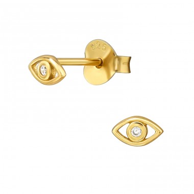 Deochi cu Zirconiu placat cu aur - Argint 925 Cercei Cu Zirconiu Și Șurub A4S49552