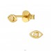 Deochi cu Zirconiu placat cu aur - Argint 925 Cercei Cu Zirconiu Și Șurub A4S49552