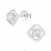 7 mm Blumenknoten mit Zirkonia - 925Er Silber Ohrstecker Mit Zirkonia Steinen A4S49999