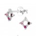 6 mm Sternchen mit Zirkonia - 925Er Silber Ohrstecker Mit Zirkonia Steinen A4S50095