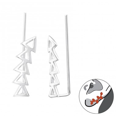 Triangle - 925 Sterling Silver Ear Cuffs and Ear climbers A4S24357