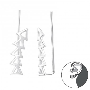 Triangle - 925 Sterling Silver Ear Cuffs and Ear climbers A4S24357