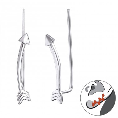 Arrow - 925 Sterling Silver Ear Cuffs and Ear climbers A4S24358