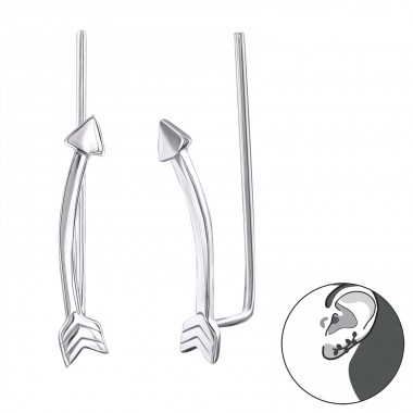 Arrow - 925 Sterling Silver Ear Cuffs and Ear climbers A4S24358