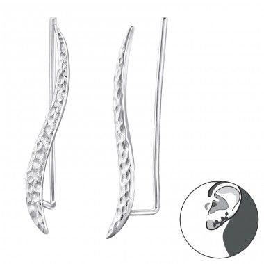 Wave - 925 Sterling Silver Ear Cuffs and Ear climbers A4S24749