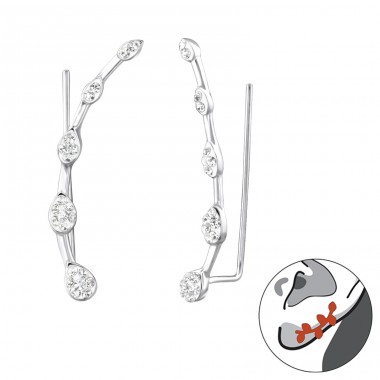 Ezüst Könnycsepp - 925 Ezüst Fülbevaló egy fülre A4S24751