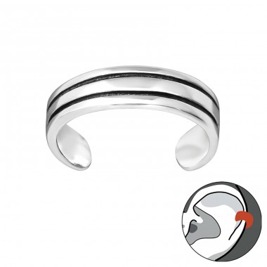 Double Line - 925 Sterling Silver Ear Cuffs and Ear climbers A4S35593