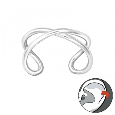Kereszt - 925 ezüst Fülbevaló egy fülre A4S36480