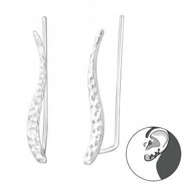 Wave - 925 Sterling Silver Ear Cuffs and Ear climbers A4S37354