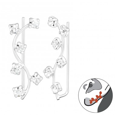 Branch - 925 Sterling Silver Ear Cuffs and Ear climbers A4S37405