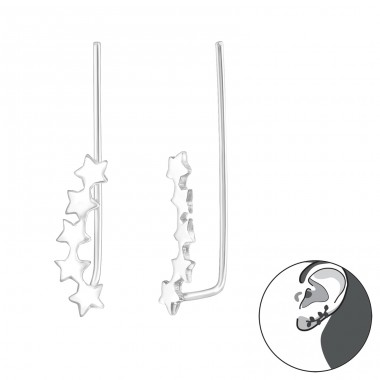 Stars - 925 Sterling Silver Ear Cuffs and Ear climbers A4S38118