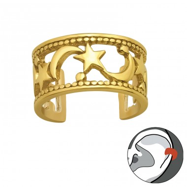 Steaua Lunii - Argint 925 Cercei tip ear cuffs A4S40018