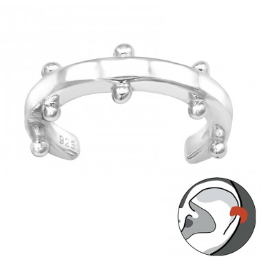 Texturat - Argint 925 Cercei tip ear cuffs A4S40407