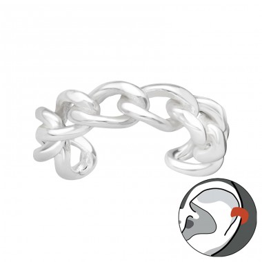 Chain - 925 Sterling Silver Ear Cuffs and Ear pins A4S40703