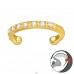 Golden Sparkling - 925 Sterling Silver Ear Cuffs And Ear Pins A4S40885