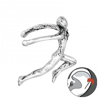 Mensch - Schmuck Silber 925 Einzelne Ohr-Ohrringe A4S41666