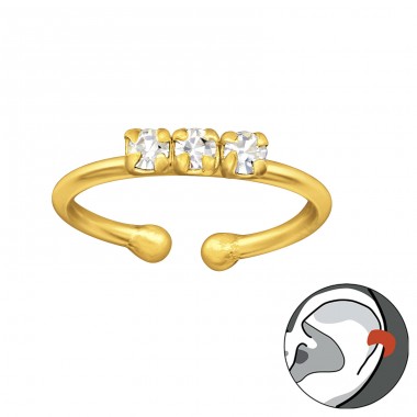 Stralucitor auriu - Argint 925 Cercei Tip Ear Cuffs A4S42078